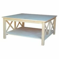 Hampton Square Coffee Table - International Concepts Wood -Coffee Tables Elegant store unnamed file 4937