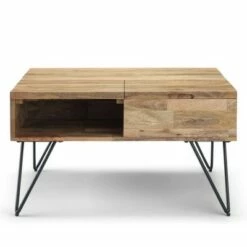 32" Moreno Lift Top Square Coffee Table Natural - WyndenHall -Coffee Tables Elegant store unnamed file 4947