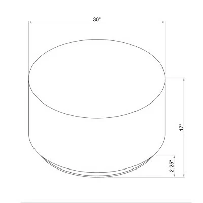 Perrin Coffee Table - Linon Blue 6 Perrin Coffee Table - Linon Blue - Image 5