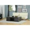 Prescott Modern Table and Stool Set with Hidden Storage Dark Brown - Baxton Studio -Coffee Tables Elegant store unnamed file 4968
