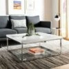 Malone High Gloss Coffee Table - White/Chrome - Safavieh -Coffee Tables Elegant store unnamed file 4993