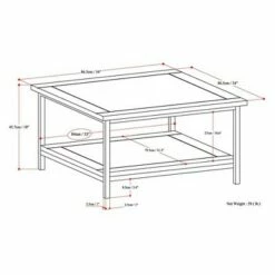 Rhonda Square Coffee Table - WyndenHall Natural -Coffee Tables Elegant store unnamed file 5009