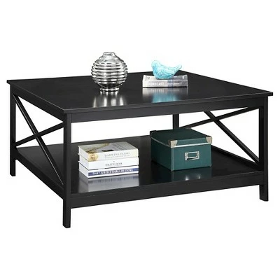 Oxford 36 inch Square Coffee Table Black - Breighton Home 3 Oxford 36 inch Square Coffee Table Black - Breighton Home