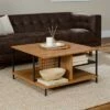30" Metal and Wood Square Coffee Table - Saracina Home Dark Walnut 1 30" Metal and Wood Square Coffee Table - Saracina Home Dark Walnut -Coffee Tables Elegant store unnamed file 5041
