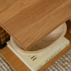 30" Metal and Wood Square Coffee Table - Saracina Home Dark Walnut -Coffee Tables Elegant store unnamed file 5044