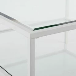 Emerson Square Metal/Glass Open Shelf Cocktail Table White - Aiden Lane -Coffee Tables Elegant store unnamed file 5062