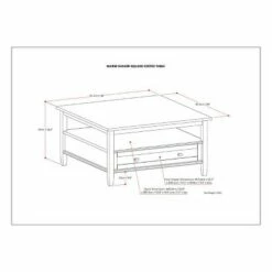 36" Norfolk Square Coffee Table - Wyndenhall Gray -Coffee Tables Elegant store unnamed file 5079