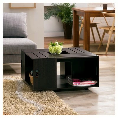 Roseline Modern Crate Box Inspired Coffee Table Espresso - HOMES: Inside + Out 5 Roseline Modern Crate Box Inspired Coffee Table Espresso - HOMES: Inside + Out - Image 3
