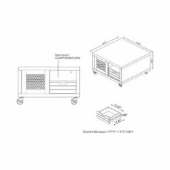 Rayna Industrial Coffee Table Black/Cement - HOMES: Inside + Out -Coffee Tables Elegant store unnamed file 5092