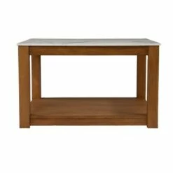Vebell Square Cocktail Table White/Natural - Aiden Lane -Coffee Tables Elegant store unnamed file 5095