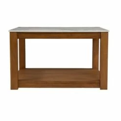 Vebell Square Cocktail Table White/Natural - Aiden Lane -Coffee Tables Elegant store unnamed file 5096
