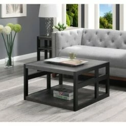 Monterey Square Coffee Table Weathered Gray/Black - Breighton Home