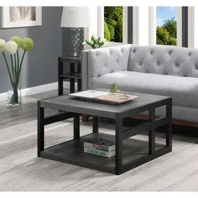 Monterey Square Coffee Table Weathered Gray/Black - Breighton Home 3 Monterey Square Coffee Table Weathered Gray/Black - Breighton Home