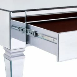 Darla Contemporary Mirrored Cocktail Table Matte Silver - Aiden Lane -Coffee Tables Elegant store unnamed file 5128