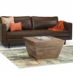 28" Gillean Square Coffee Table Dark Brown - WyndenHall
