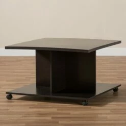 Cladine Modern and Contemporary Finished Coffee Table Dark Brown - Baxton Studio -Coffee Tables Elegant store unnamed file 5142