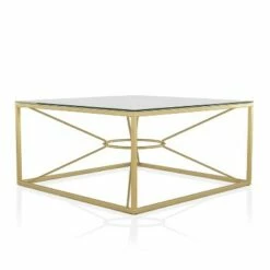 Techna Glass Top Coffee Table Gold Coating/Clear - HOMES: Inside + Out