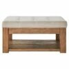 Southgate Natural Dimple Tufted Cocktail Ottoman - Inspire Q Charcoal -Coffee Tables Elegant store unnamed file 5161