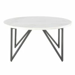 Kinsler Round Coffee Table White - Picket House Furnishings