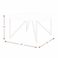 Kinsler Round Coffee Table White - Picket House Furnishings -Coffee Tables Elegant store unnamed file 5178