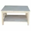 Hampton Square Coffee Table - Unfinished - International Concepts -Coffee Tables Elegant store unnamed file 5192