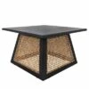 28" Wood Cane Coffee Table Black - Sagebrook Home -Coffee Tables Elegant store unnamed file 5197