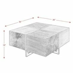 Elliot Square Coffee Table Cherry - Picket House Furnishings -Coffee Tables Elegant store unnamed file 5219
