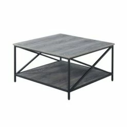 Breighton Home Tucson Metal Square Coffee Table - Johar Furniture Cherry/black -Coffee Tables Elegant store unnamed file 5223