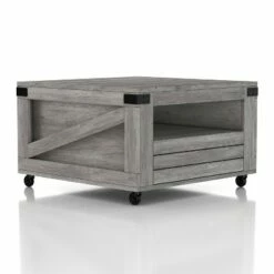 La Jolla Farmhouse Storage Coffee Table Vintage Gray Oak - HOMES: Inside + Out