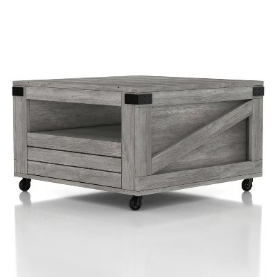 La Jolla Farmhouse Storage Coffee Table Vintage Gray Oak - HOMES: Inside + Out 4 La Jolla Farmhouse Storage Coffee Table Vintage Gray Oak - HOMES: Inside + Out - Image 2