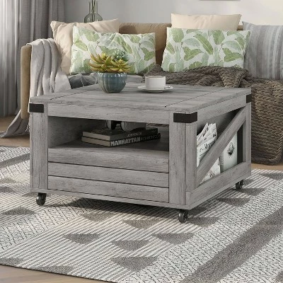La Jolla Farmhouse Storage Coffee Table Vintage Gray Oak - HOMES: Inside + Out 8 La Jolla Farmhouse Storage Coffee Table Vintage Gray Oak - HOMES: Inside + Out - Image 6