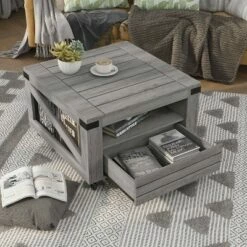 La Jolla Farmhouse Storage Coffee Table Vintage Gray Oak - HOMES: Inside + Out 18 La Jolla Farmhouse Storage Coffee Table Vintage Gray Oak - HOMES: Inside + Out -Coffee Tables Elegant store unnamed file 5283