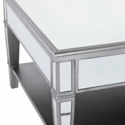 Warakin Square Mirrored Cocktail Table Silver - Aiden Lane -Coffee Tables Elegant store unnamed file 5289