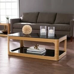 Gebsdon Two-Tier Cocktail Table Natural - Aiden Lane -Coffee Tables Elegant store unnamed file 5293
