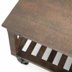 32" Barrie Square Coffee Table Distressed Dark Brown - WyndenHall -Coffee Tables Elegant store unnamed file 5303