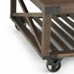 32" Barrie Square Coffee Table Distressed Dark Brown - WyndenHall -Coffee Tables Elegant store unnamed file 5304