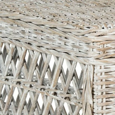 Shila Wicker Coffee Table White Washed - Safavieh 6 Shila Wicker Coffee Table White Washed - Safavieh - Image 4