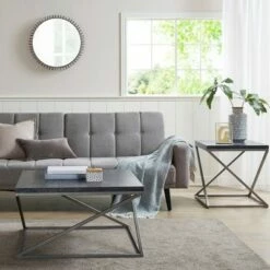 Ink+Ivy Mila Coffee Table Black/Silver