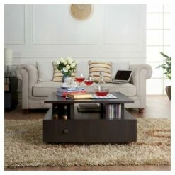 Campfield Modern Tiered Design Coffee Table Espresso - HOMES: Inside + Out -Coffee Tables Elegant store unnamed file 5358