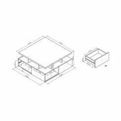 Campfield Modern Tiered Design Coffee Table Espresso - HOMES: Inside + Out -Coffee Tables Elegant store unnamed file 5359