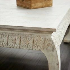 Olivia & May Vintage Mango Wood Coffee Table White - Olivia & May 26 Olivia & May Vintage Mango Wood Coffee Table White - Olivia & May -Coffee Tables Elegant store unnamed file 5378