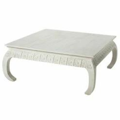 Olivia & May Vintage Mango Wood Coffee Table White - Olivia & May 30 Olivia & May Vintage Mango Wood Coffee Table White - Olivia & May -Coffee Tables Elegant store unnamed file 5382