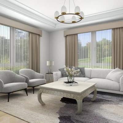 Olivia & May Vintage Mango Wood Coffee Table White - Olivia & May 21 Olivia & May Vintage Mango Wood Coffee Table White - Olivia & May - Image 19