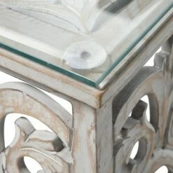 Olivia & May Mediterranean Wood Coffee Table White - Olivia & May -Coffee Tables Elegant store unnamed file 5400