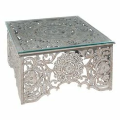 Olivia & May Mediterranean Wood Coffee Table White - Olivia & May -Coffee Tables Elegant store unnamed file 5402