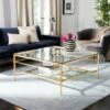 Mieka Glass Cocktail Table Gold/Glass - Safavieh -Coffee Tables Elegant store unnamed file 5408