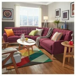 Flournoy Danish Mod Tapered Leg Cocktail Table - Inspire Q® Oak -Coffee Tables Elegant store unnamed file 5451