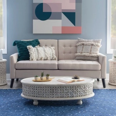 Lainey Oval Coffee Table - Powell Company Natural 3 Lainey Oval Coffee Table - Powell Company Natural