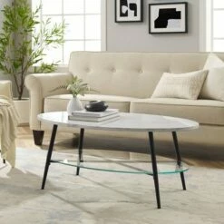 Lana Modern Glam Faux Marble and Glass Oval Coffee Table - Saracina Home Gray Faux Marble/gold 13 Lana Modern Glam Faux Marble and Glass Oval Coffee Table - Saracina Home Gray Faux Marble/gold -Coffee Tables Elegant store unnamed file 5486