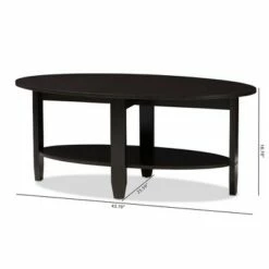 Ancelina Modern and Contemporary Finished Coffee Table Dark Brown - Baxton Studio -Coffee Tables Elegant store unnamed file 5492